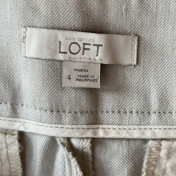 Loft Linen Blend Straight Leg Pants Size 4 - Picture 7 of 11